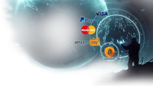 A man stands in front of a futuristic glowing map and points with his hand to a point on the map